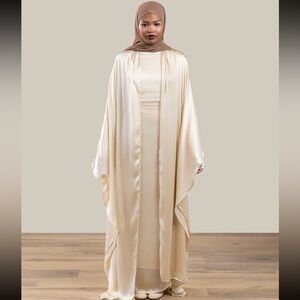 Batul The Collection: Yasmine Abaya in Butter Yellow Modest